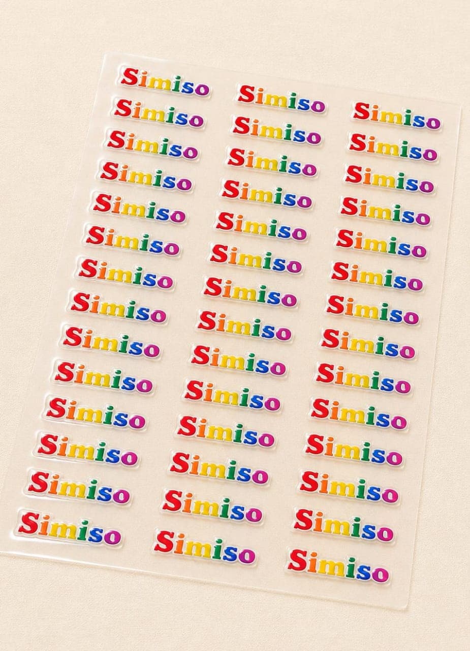 Personalised waterproof name stickers